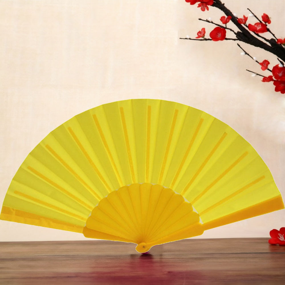 Abanico Plegable de Plástico para Mujer para Danza