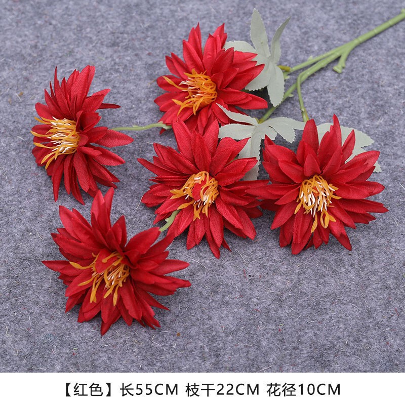 红色仿真花婚礼婚庆场地场景布置道具仿真花束花艺装饰花假花批发|undefined