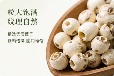 Dried Coreless Lotus Seeds Xiang Lian 1000g Hunan Origin for Soup Congee and Herbal Cooking key features