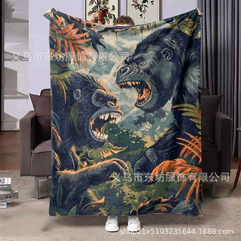 Мультяшный орангутан простой современный комфорт одеяло подходит для всех сезонов