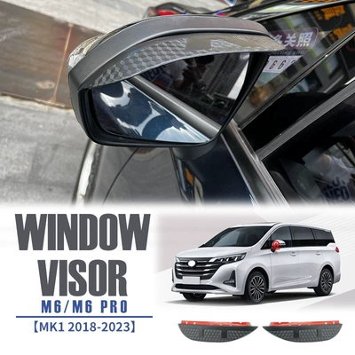 Window Visor, Rain shield - standard-packing-without-logo-chuanqi-m6m6-pro-mk1-2018-rearview-mirror-rain-eyebrow-carbon-fiber-pattern