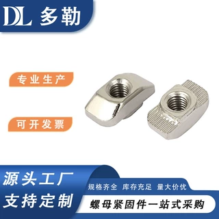 中国工厂热销 滑动螺母 碳钢 白色镀锌T型螺母