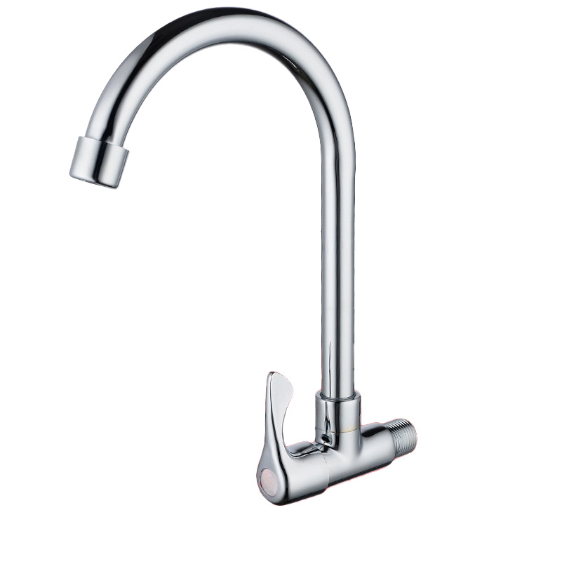 grifo de enfriamiento único de cobre completo para ingeniería doméstica bola giratoria universal lavabo de verduras grifo de cocina