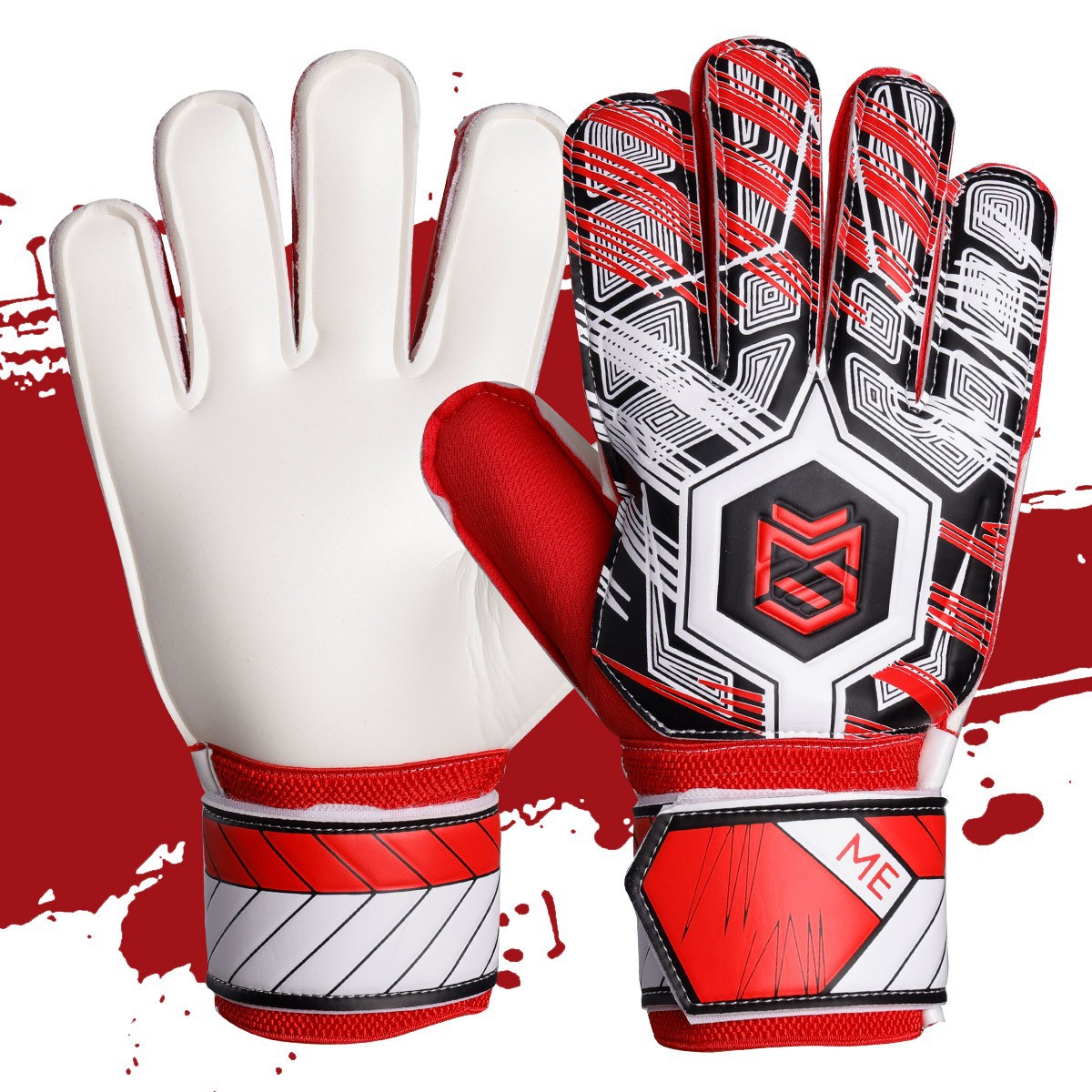 Guantes de portero, guantes de fútbol, guantes para adultos, niños, equipos de protección de dedos para estudiantes de primaria, entrenamiento antideslizante para hombres y mujeres