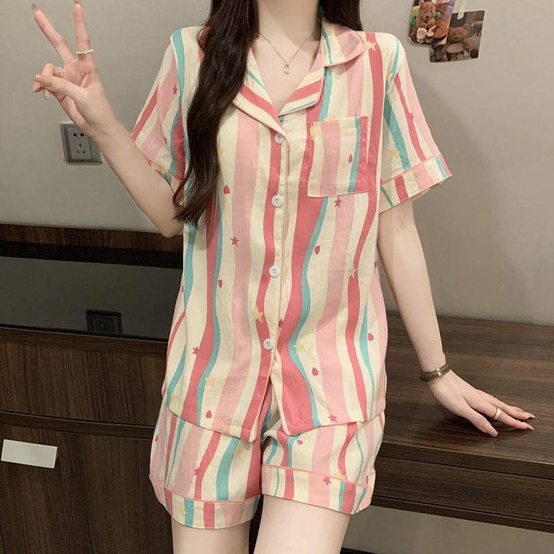 더블 쇼트 4#컬러 줄무늬