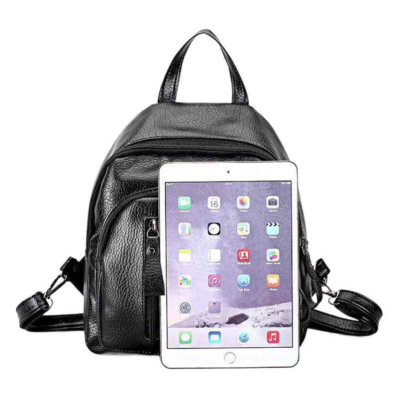 Solid Color Backpack Small Backpack New Casual Women's Bag Foreign Trade Cross-border Simple Fashion Women's Backpack