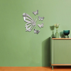 Acrylic 3D Half Butterfly Decor, Large Butterfly Mirror Decor Wall Sticker for Living Room Bedroom Decorative Ornament