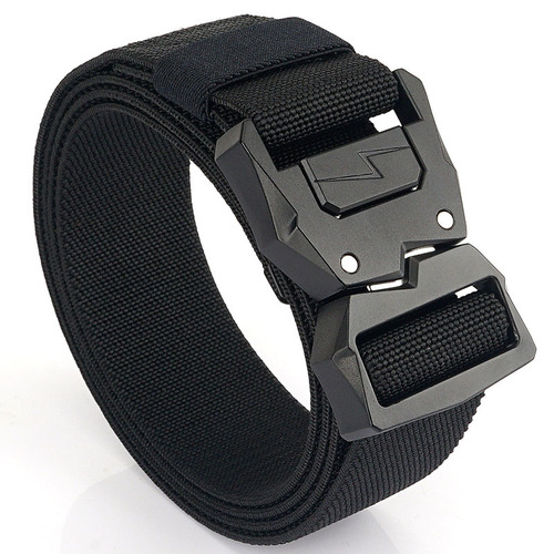  New Lightning Tactical Buckle Men's Elastic Belt Outdoor Casual Jeans Quick Release Belt