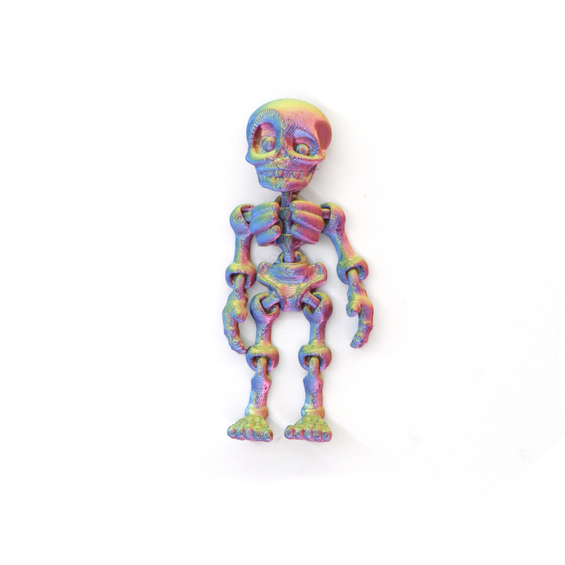 Explosivos transfronterizos, impresión en 3D, esqueleto de calavera, articulaciones de humanos, juguetes de Halloween para niños, pegatinas creativas para refrigeradores