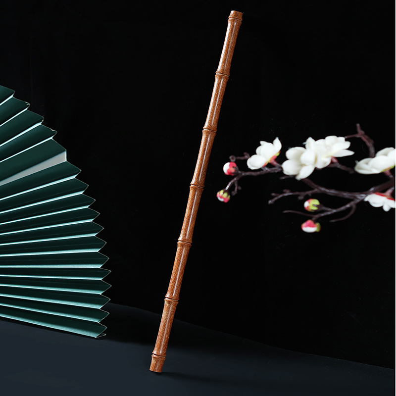 Sandalwood Bamboo Stick Handmade Natural Solid Wood Stick Small Whip Handheld Piece Whip Short Stick Round Stick