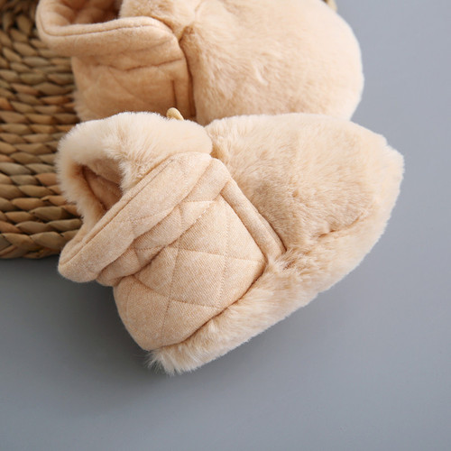 Newborn Baby Shoes Autumn/Winter Fleece Thick Warm Cotton Shoes for Toddlers Non-Slip Soft Sole Warm Shoes for Boys and Girls Wholesale