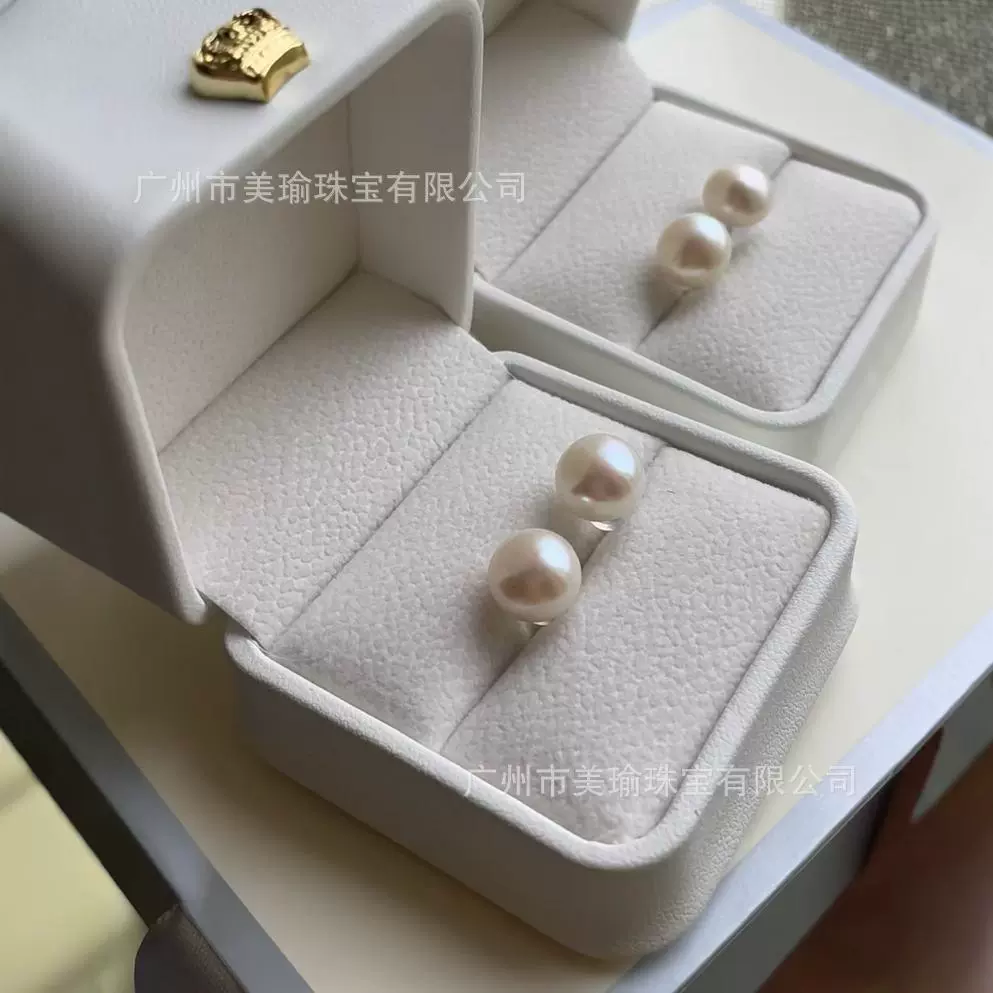 天然淡水9-10mm馒头珍珠强光微微瑕可diy耳钉简约日常百搭