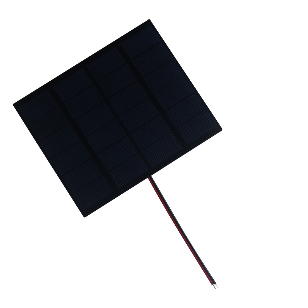 1.5W6V 太阳能电池板 DIY太阳能板带电子线太阳能玩具板110X92MM