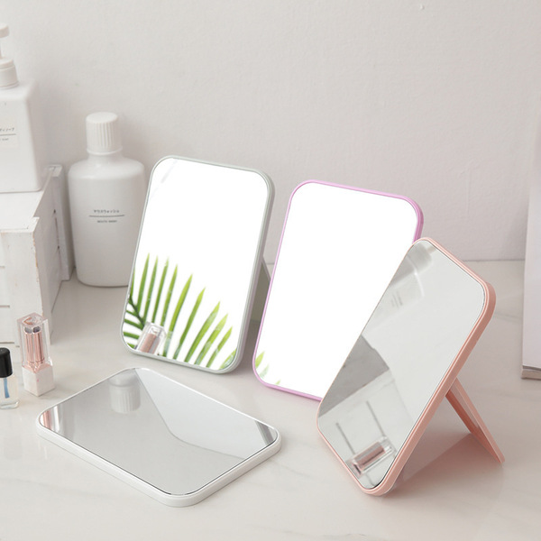 universal handheld folding square table mirror