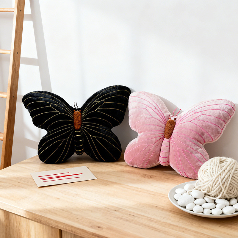 Cross-Border Cute Pink Butterfly Pillow Plush Toy Doll Sofa Cushion Tk Xiyin Amazon Dropshipping