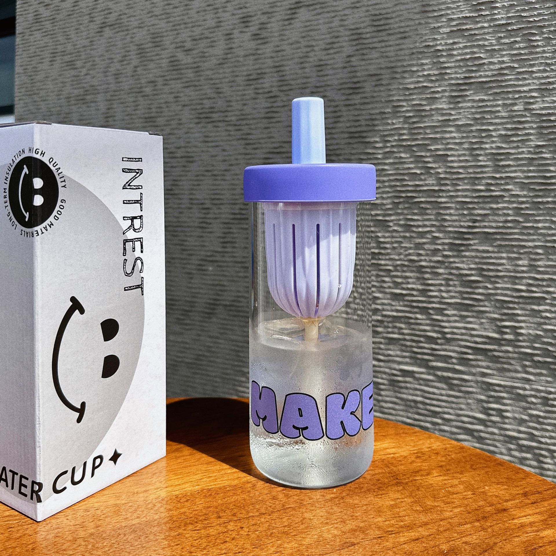 9073 gelas teh bunga-ungu / 600ml
