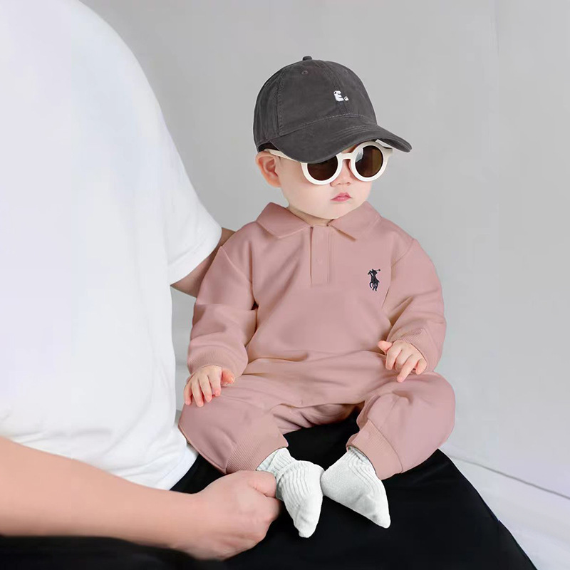 Pink-Knight Lapel Jumpsuit