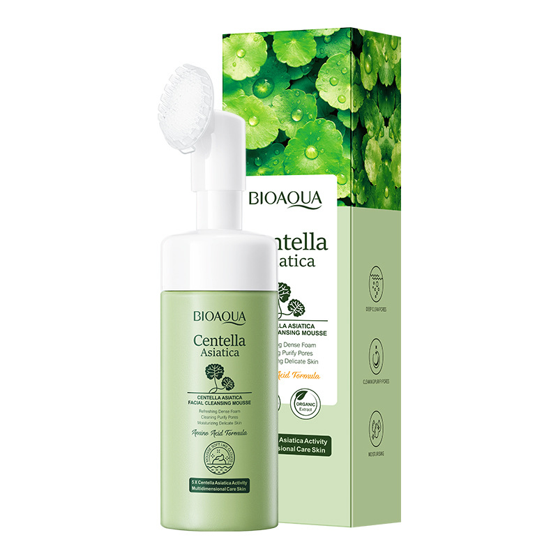 Espuma limpiadora facial SADOER pure English con aminoácidos de plantas y frutas, con cabezal de cepillo, venta al por mayor para comercio exterior transfronterizo.