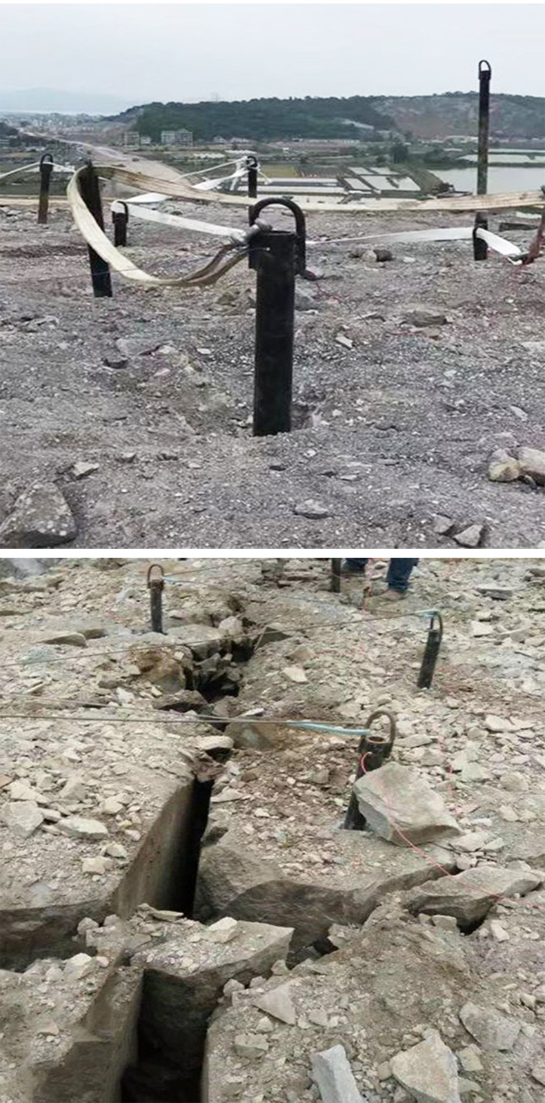 二氧化碳静态爆破矿山开采爆破设备气体膨胀致裂一次性爆破击发管