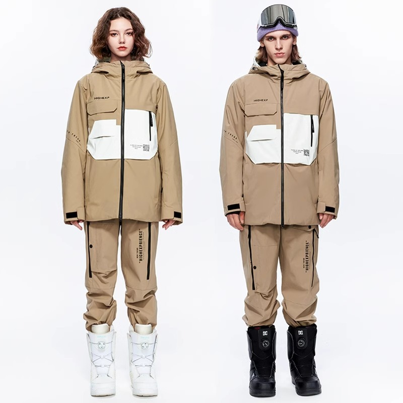Zhigao nuevo conjunto de ropa de esquí impermeable a prueba de viento para mujeres ropa de esquí de monopatía cálida para hombres ropa de esquí de doble tablero para mujeres comercio exterior