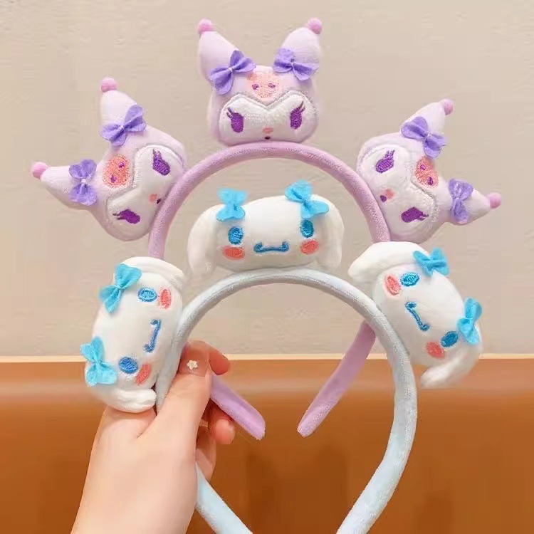 2024 nuevo niño otoño invierno peluche Sanliou cabeza bandas niñas lindas Kulomi lavar la cara bandas de cabello