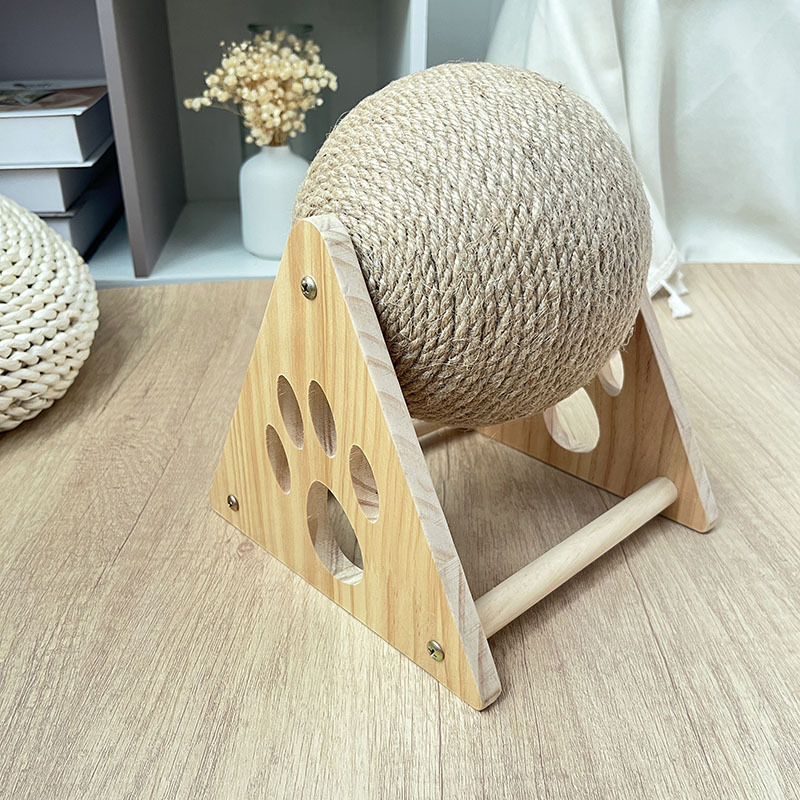 고양이 스크래치 보드 고양이 장난감 내마모성 나무 고양이 스크래치 공 Jute 밧줄 고양이 공 고양이 등반 랙 내구성 고양이 스크래치 애완 동물 용품