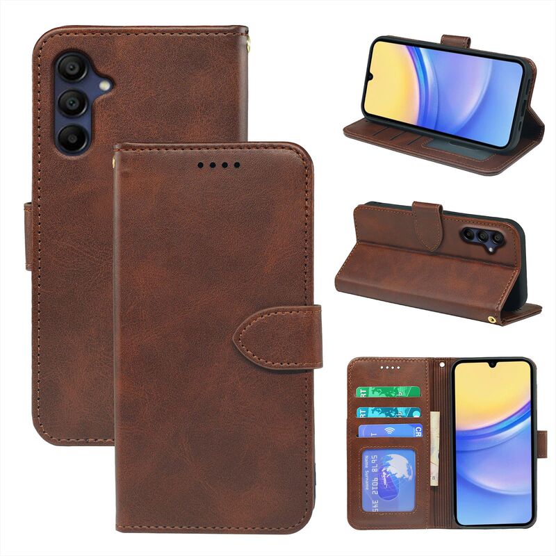 Suitable for Samsung Samsung Galaxy A17 Calfskin Photo Frame Magnetic A36 Mobile Phone Leather Case Flip Card