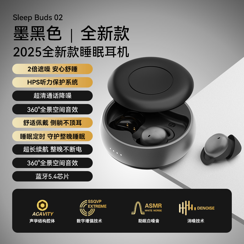 2025年新作越境EC人気モデル、横向き寝、軽量、ノイズリダクション、TWSワイヤレスBluetoothミニ、コンパクト、長持ち|undefined