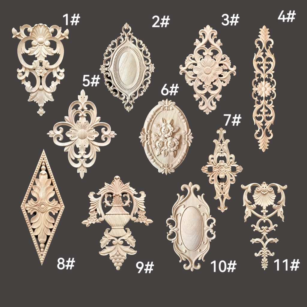 东阳木雕实木贴花木雕角花欧式菱形花片法式摆件柜门家具装饰