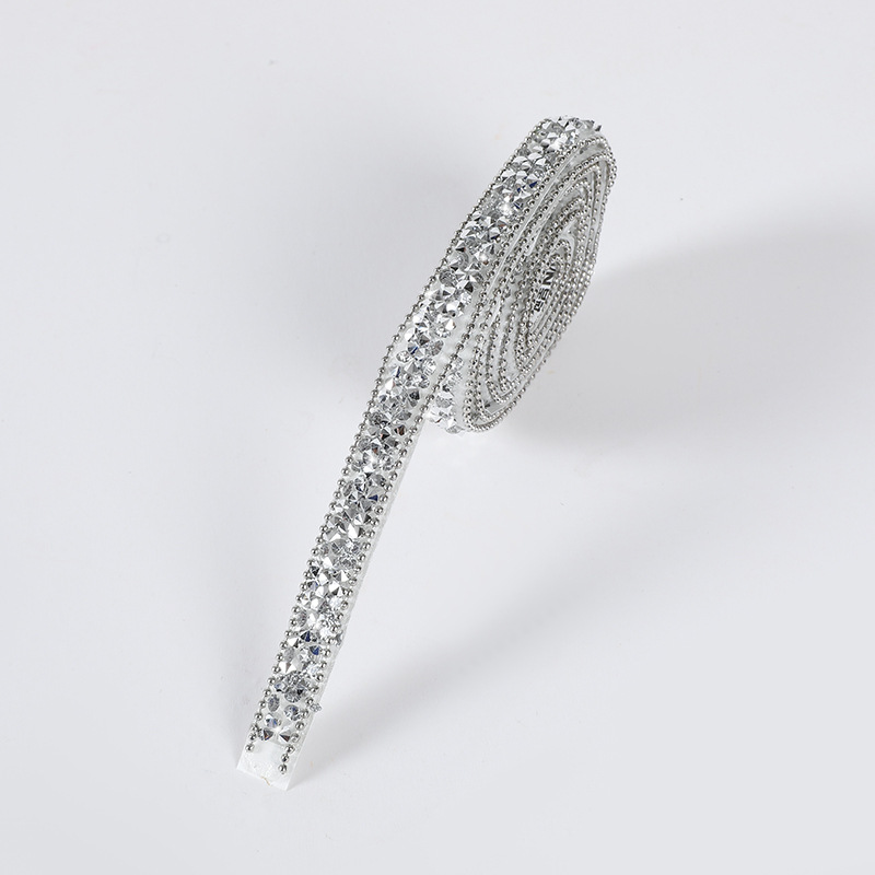 화이트 수지 다이아몬드 스트립 1.0cm 와이드 [1야드]