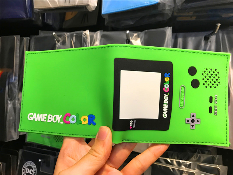 PS maneja de juegos cartera de dibujos animados máquina de juegos corta doble pegamento cartera de cambio cartera de cuero de PVC cartera de tarjetas