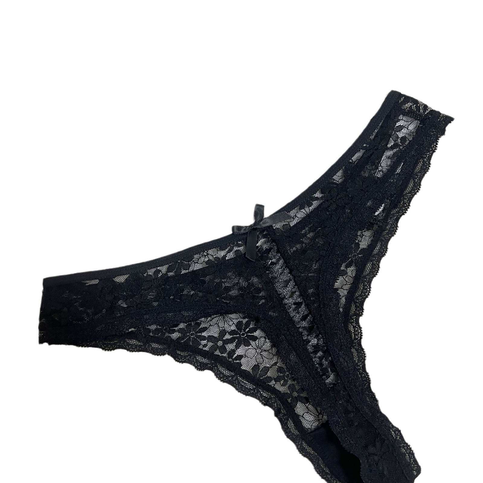 Correa cruzada Tanga europea y americana sexy encaje hueco-fuera vinculante mujer cintura baja T-tipo ropa interior caliente mujeres