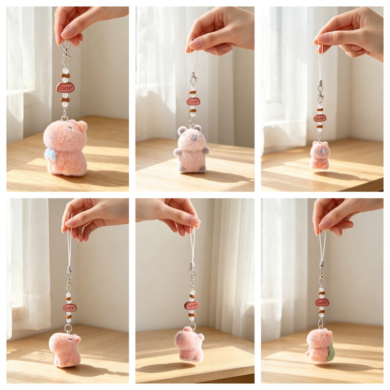 Cartoon 3D Capybara Phone Chain Pendant Cute Girly Heart Beaded Pendant Sweet Hanging Decoration Wholesale Cartoon 3D Capybara Phone Chain Pendant Cute Girly Heart Beaded Pendant Sweet Hanging Decoration Wholesale