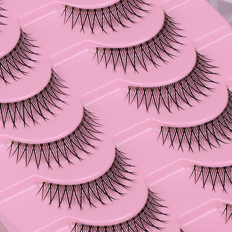 10 pares de pestañas falsas de terroles duros de una sola pieza de cómic Barbie Pequeño Demonio Pequeño Pequeño