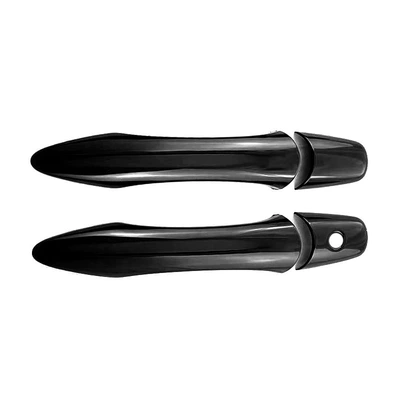 Suitable for 14-24 Infiniti QX56 QX80 Z62 handle door bowl handle decorative protective equipment (Other Automotive Exterior Supplies) - two-doors-single-hole-bright-black