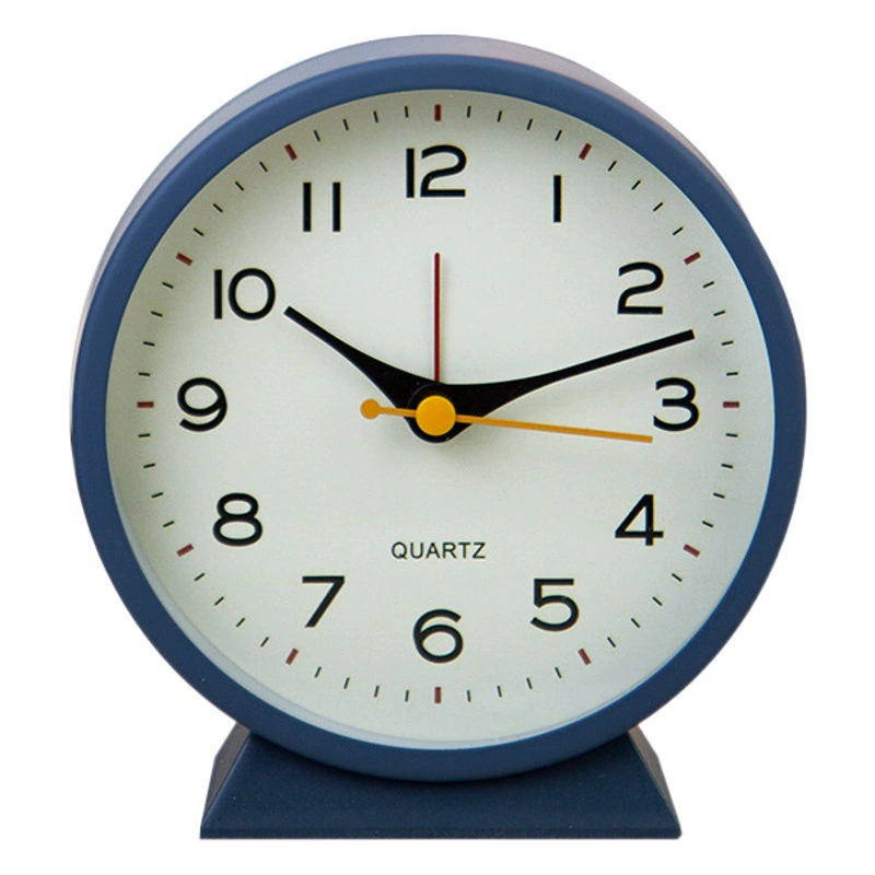 Минималистичный металлический маленький будильник для мальчиков и девочек креативный прикроватный светящийся настольный стол настольный стол тихий студенческий часы в спальне