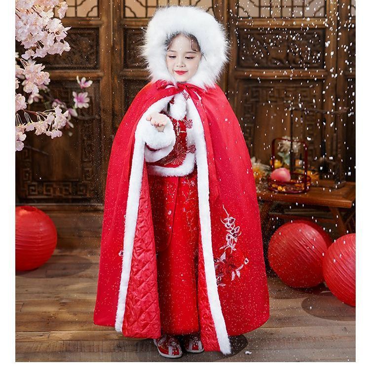 Children's Hanfu, jacket, warm dress