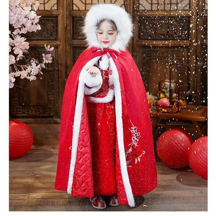 Children's Hanfu, jacket, warm dress