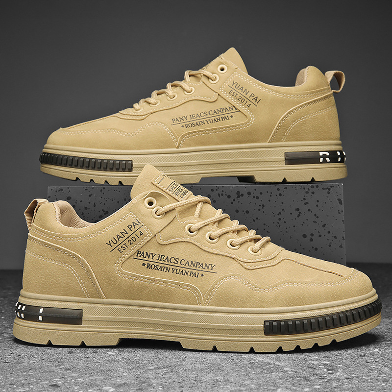 Zapatos de hombre 2024 primavera y otoño nuevos zapatos de protección contra el trabajo ligeros transpirables de moda masculina deportivos y casuales