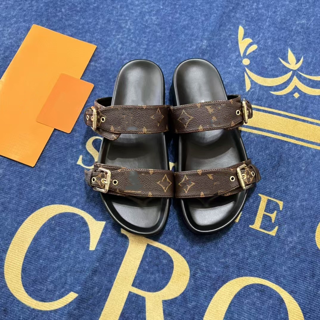 2024 nueva Europa, América, Oriente Medio, Nigeria, Singapur, Camboya, hebilla de cinturón de metal, velcro, zapatillas planas