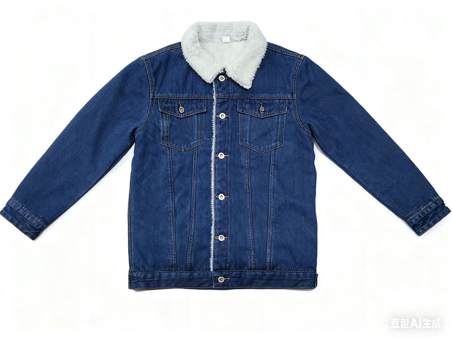 冬のシックなイミテーションラムウールデニムフリースジャケット メンズ 韓国風 トレンド スリムフィット 多用途 イケメンジャケット アウター トレンド