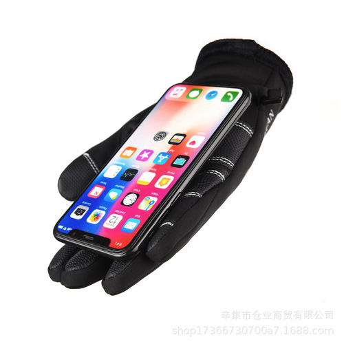 Outdoor sports cycling gloves for men winter full finger touch screen gloves for women anti-slip mountain climbing lined warm waterproof skiing gloves