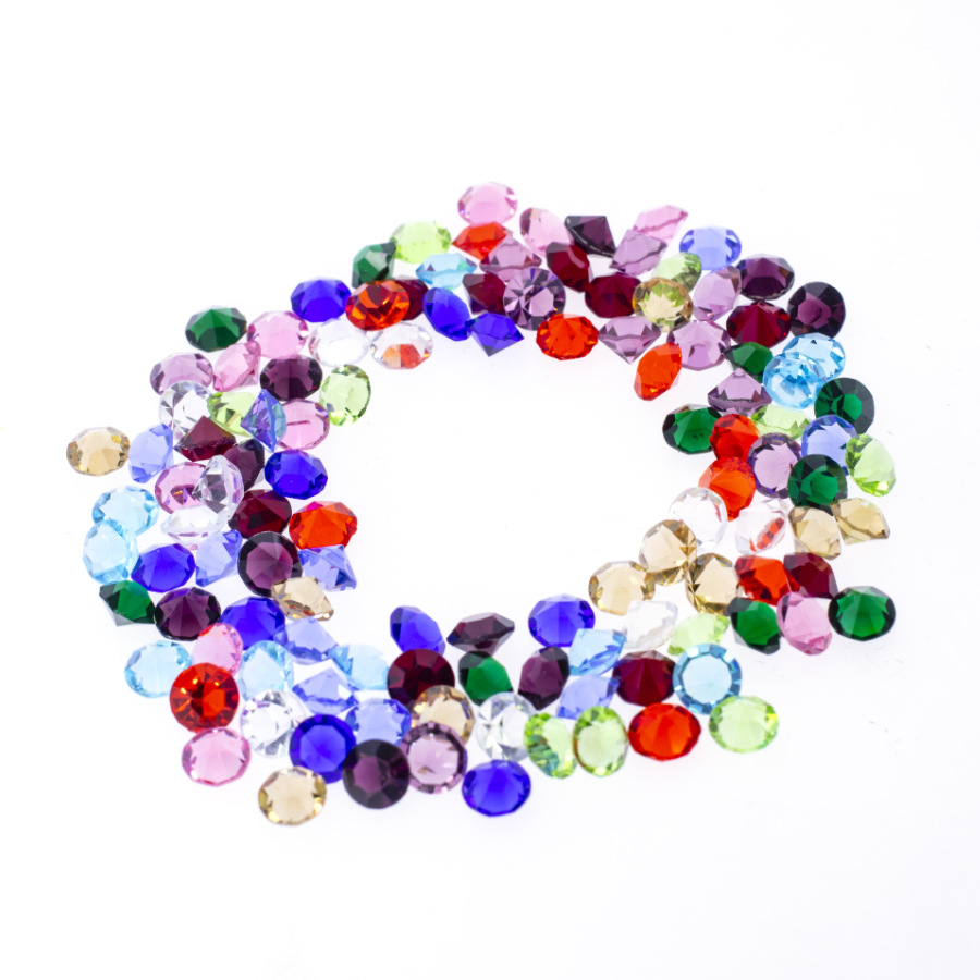 12 -color glass birthstone