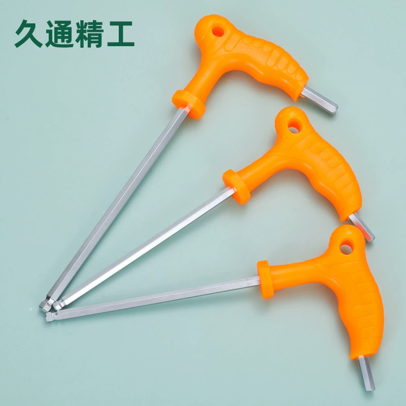 Оптовая поставка с фабрики одинарный костыль с плоской головкой матовый удлиненный шестигранный ключ пластиковая ручка Т-образный шестигранный