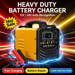跨境全自动智能12v24v大功率多功能通用纯铜启停蓄电池充电机现货