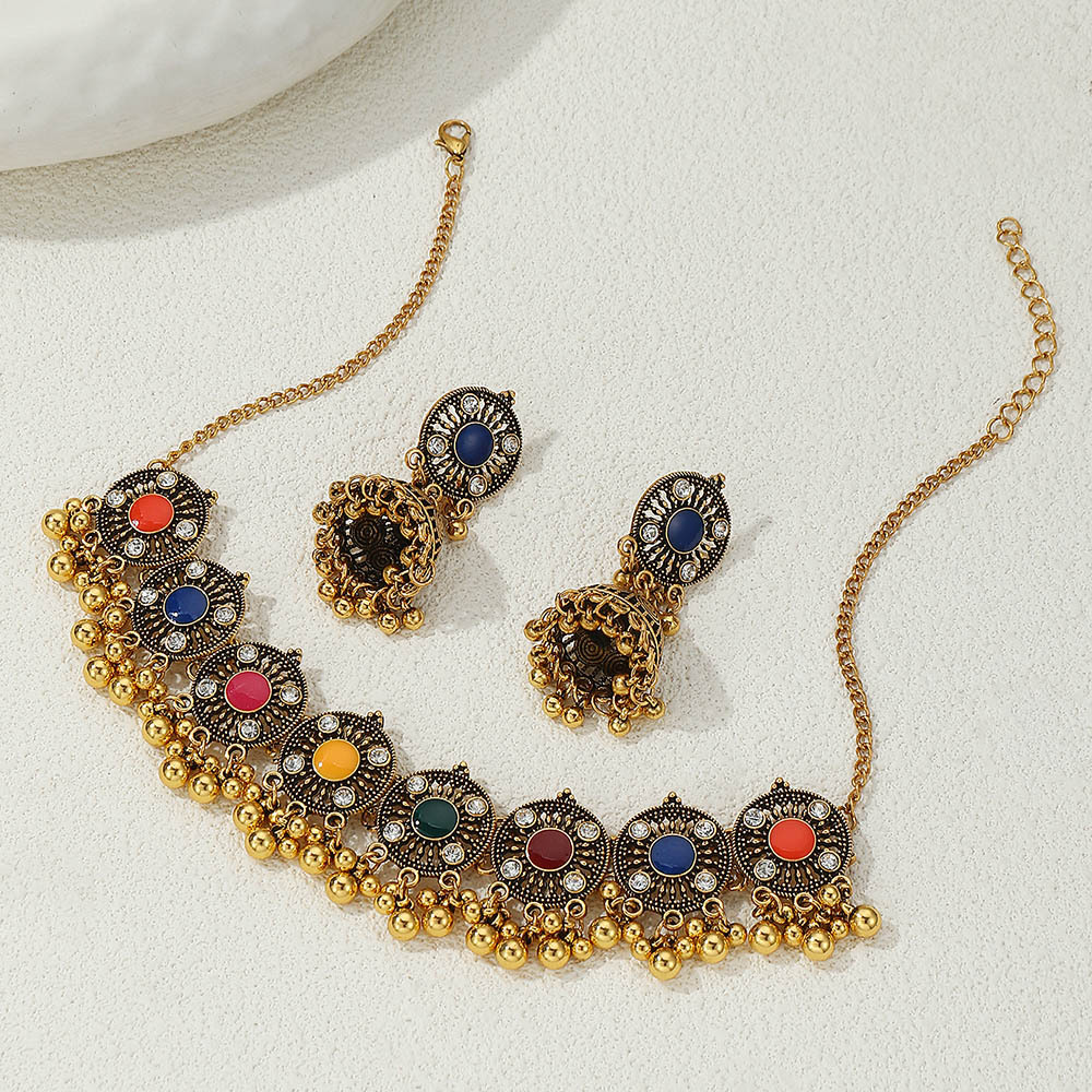 Set collana e orecchini in metallo gioielli di moda per donna_voghion.com