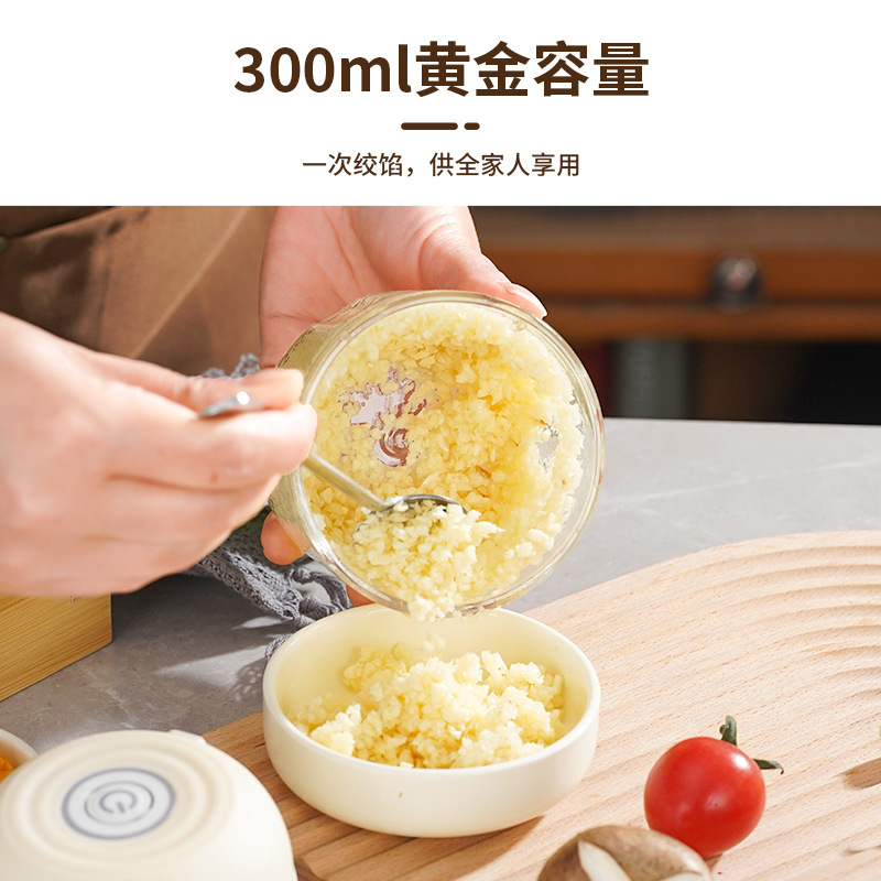 电动捣蒜器料理机四叶刀Type-c接口300ML玻璃杯匠心之作源头工厂|undefined