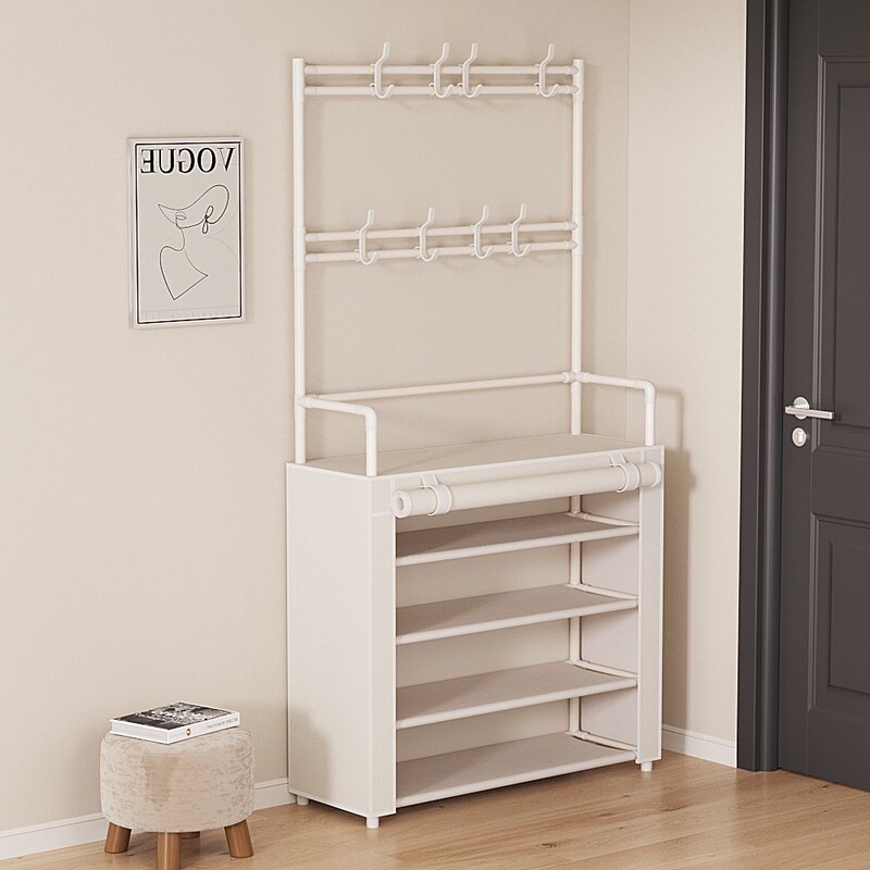 Dust-proof hanging coat rack, integrated storage rack for rental housing, entryway shoe cabinet, simple shoe rack, multi-layer shoe rack for home use behind the door, dormitory Dust-proof hanging coat rack, integrated storage rack for rental housing, entryway shoe cabinet, simple shoe rack, multi-layer shoe rack for home use behind the door, dormitory