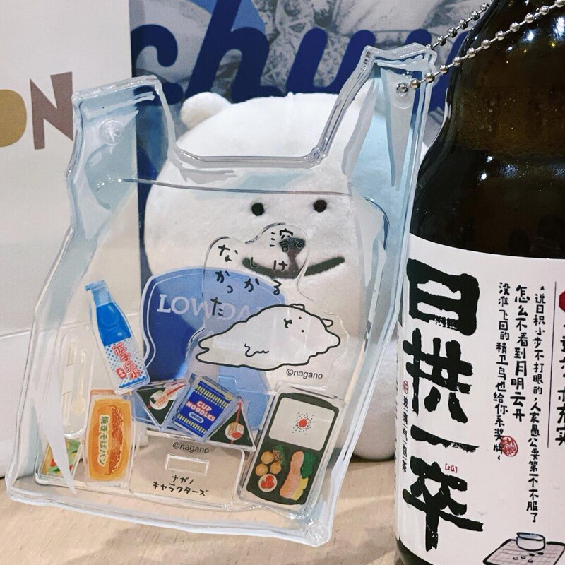 アクリルバーレンガキーホルダー高透明カラーウィンドウプラスチック谷メイ収納ディスプレイビニール袋ペンダントバッグ|undefined
