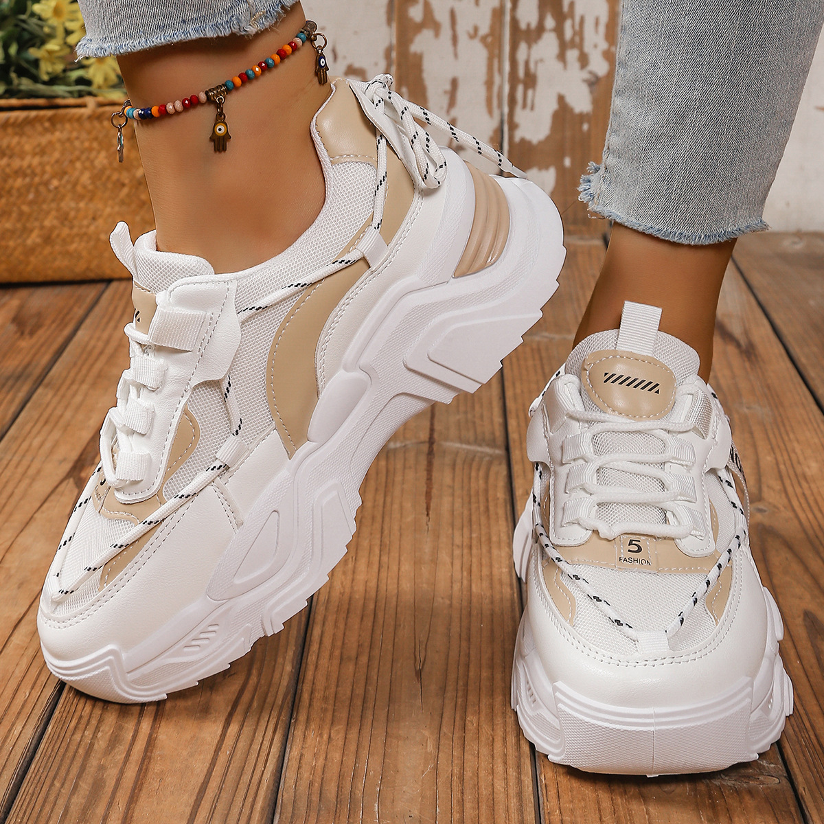 Zapatos de dopamina transpirables de red, zapatos de pop, nuevos zapatos casuales de altura, zapatos deportivos de mujer. image 5